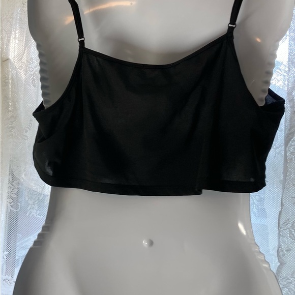 Sincerely Jules Black Spaghetti Strap Crop top XL Designer - Picture 3 of 3